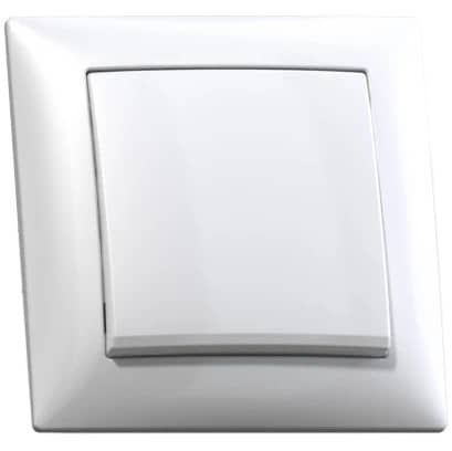 Купить Выключатель Кунцево-Электро Селена С110-378 одноклавишный белый по низкой цене