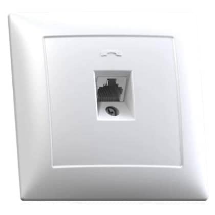 Купить Розетка Кунцево-Электро Селена РТ1-398 телефонная одноместная белая по низкой цене