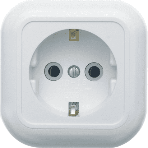 Купить Розетка Кунцево-Электро Валентина РА16-638 одноместная с заземлением белая по низкой цене