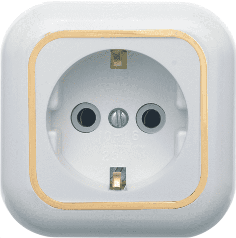 Купить Розетка Кунцево-Электро Валентина РА16-638(З) одноместная с заземлением белая с золотом по низкой цене