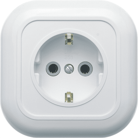Купить Розетка Кунцево-Электро Валентина РС16-635 одноместная с заземлением белая по низкой цене