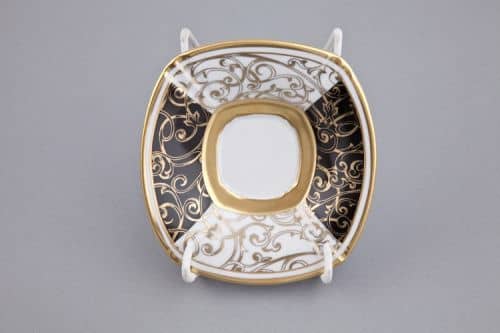 Купить Сервиз Rudolf Kämpf Empire мокко кофейный, черный, с позолотой, на 6 персон по низкой цене