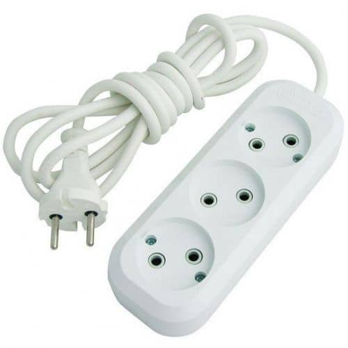 Купить Удлинитель Makel MGP124 бытовой 3 розетки без заземления ПВС 3х1 3500 Вт IP20 5 м по низкой цене