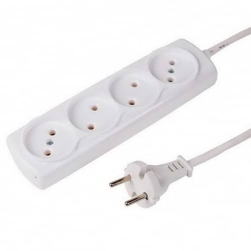 Купить Удлинитель PROconnect Optima 11-2408 бытовой 4 розетки без заземления ПВС 2х0,75 1300 Вт 1,5 м по низкой цене