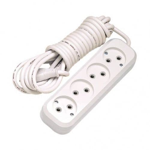 Купить Удлинитель Makel MGP143 бытовой 4 розетки без заземления ПВС 3х1 3500 Вт IP20 3 м по низкой цене