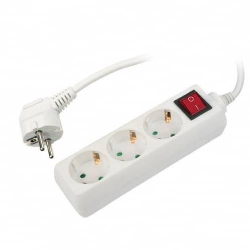 Купить Удлинитель Uniel Standard SGCD35B бытовой 3 розетки с заземлением и выключателем 3500 Вт 5 м по низкой цене