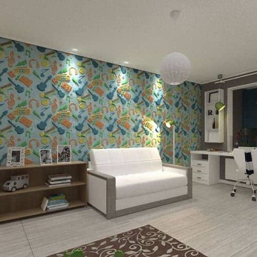 3D панель стеновая Relieffo Instrumental 044 из пенополиуретана 600х600х30 мм