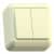 Купить Выключатель Кунцево-Электро Оптима А510-380 двухклавишный Слоновая кость по низкой цене