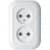 Купить Розетка Кунцево-Электро Валентина РС10-393 двухместная белая по низкой цене
