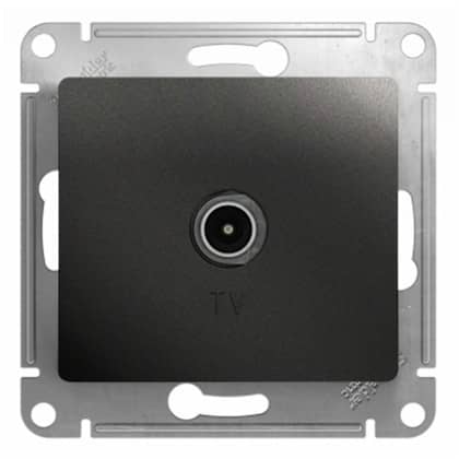 Купить Розетка Schneider Electric Glossa GSL000791 TV оконечный одноместный антрацит по низкой цене