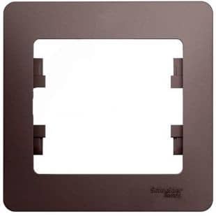 Купить Рамка Schneider Electric Glossa GSL001201 платина одноместная по низкой цене