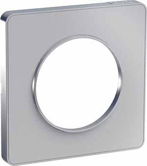 Купить Рамка Schneider Electric Odace S53P802 алюминий одноместная по низкой цене