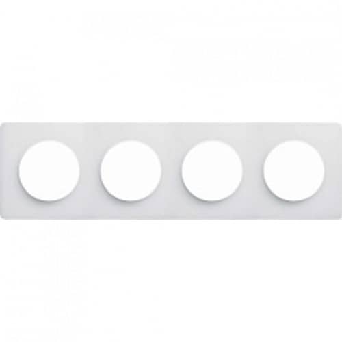 Купить Рамка Schneider Electric Odace S52P808 белая четырехместная по низкой цене