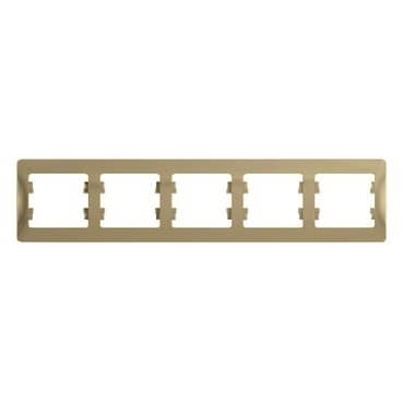 Купить Рамка Schneider Electric Glossa GSL000405 титан пятиместная по низкой цене