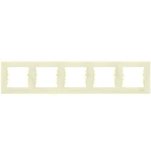 Купить Рамка Schneider Electric Sedna SDN5800947 бежевая пятиместная по низкой цене