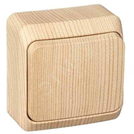 Купить Выключатель Schneider Electric Этюд BA10-001D одноклавишный сосна по низкой цене