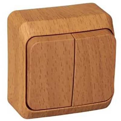 Купить Выключатель Schneider Electric Этюд BA10-002T двухклавишный бук по низкой цене