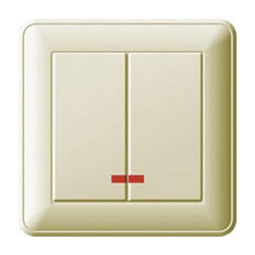Купить Выключатель Schneider Electric W59 VS516-251-28 двухклавишный с индикатором Слоновая кость по низкой цене