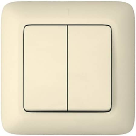 Купить Выключатель Schneider Electric Прима S56-043-S двухклавишный слоновая кость по низкой цене