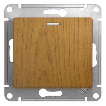 Купить Выключатель Schneider Electric Glossa GSL000513 одноклавишный с индикатором дуб по низкой цене