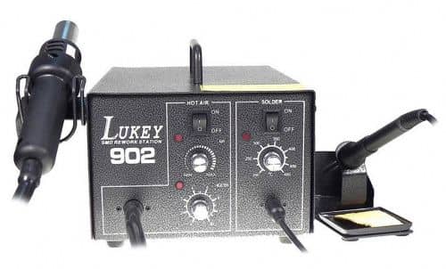 Купить Станция Lukey-902 паяльная термовоздушная с феном и антистатическим паяльником по низкой цене
