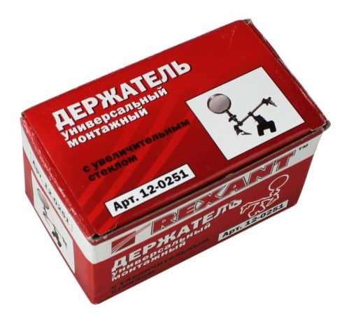 Купить Держатель Rexant 12-0251 для припоя Третья рука с лупой х3 по низкой цене
