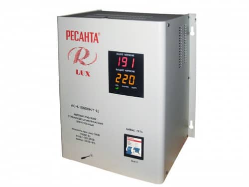 Купить Стабилизатор напряжения РЕСАНТА АСН-10000Н/1-Ц Lux 63/6/18 по низкой цене