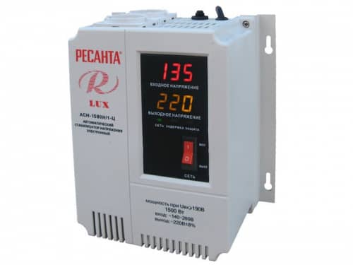 Купить Стабилизатор напряжения РЕСАНТА АСН-1500Н/1-Ц Lux 63/6/20 по низкой цене
