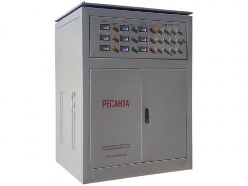 Купить Стабилизатор напряжения РЕСАНТА АСН-150000/3 63/4/12 трёхфазный по низкой цене