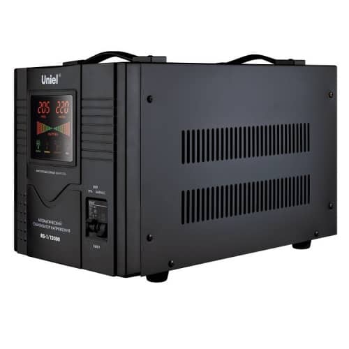 Купить Стабилизатор напряжения Uniel RS-1/12000 релейный однофазный по низкой цене