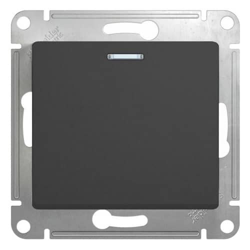 Купить Выключатель Schneider Electric Glossa GSL000713 одноклавишный с индикатором антрацит по низкой цене