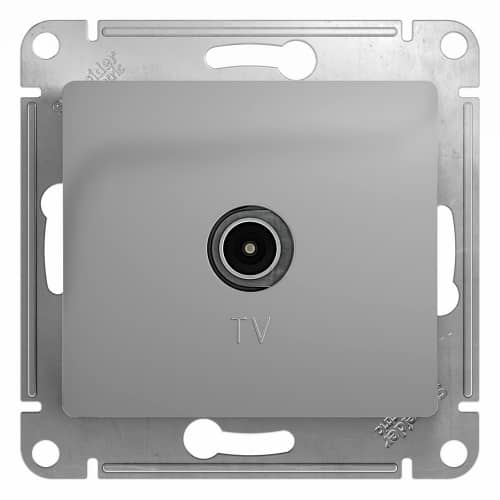 Купить Розетка Schneider Electric Glossa GSL000393 TV одноместный алюминий по низкой цене