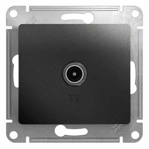 Купить Розетка Schneider Electric Glossa GSL000793 TV одноместный антрацит по низкой цене