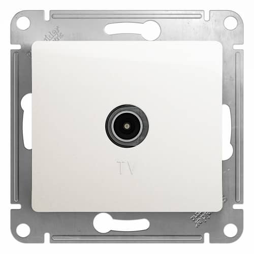 Купить Розетка Schneider Electric Glossa GSL000693 TV одноместный перламутр по низкой цене