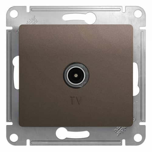 Купить Розетка Schneider Electric Glossa GSL000893 TV одноместный шоколад по низкой цене