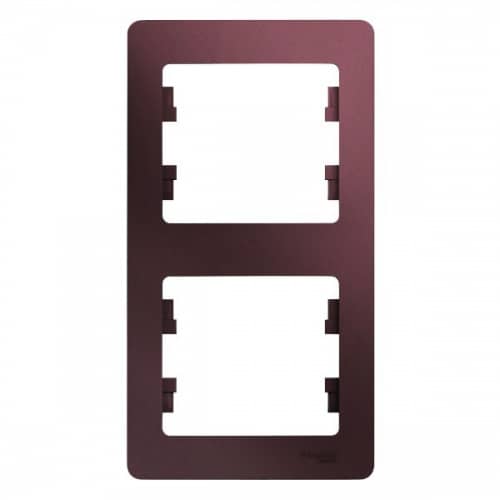 Купить Рамка Schneider Electric Glossa GSL001106 баклажановая двухместная по низкой цене