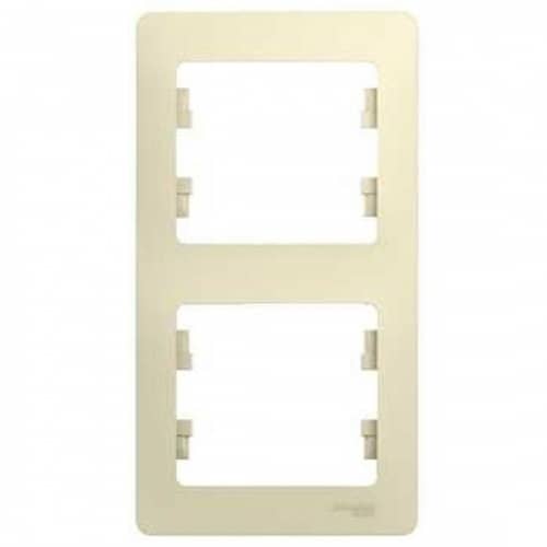 Купить Рамка Schneider Electric Glossa GSL000206 бежевая двухместная по низкой цене