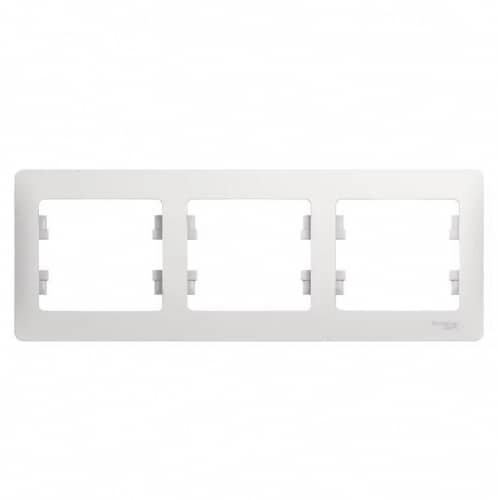 Купить Рамка Schneider Electric Glossa GSL000103 белая трехместная по низкой цене
