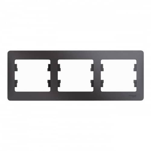Купить Рамка Schneider Electric Glossa GSL001303 графит трехместная по низкой цене