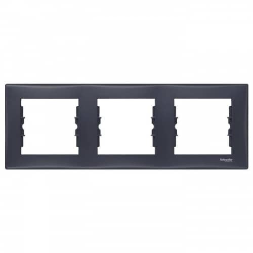Купить Рамка Schneider Electric Sedna SDN5800570 графит трехместная по низкой цене