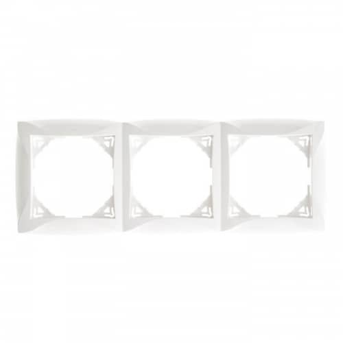 Купить Рамка Schneider Electric Дуэт WDE000103 белая трехместная по низкой цене