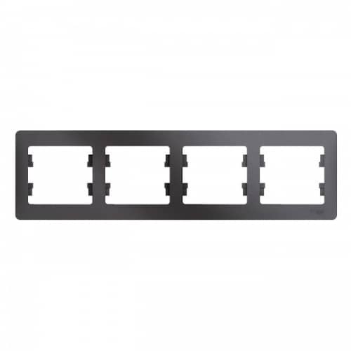 Купить Рамка Schneider Electric Glossa GSL001304 графит четырехместная по низкой цене