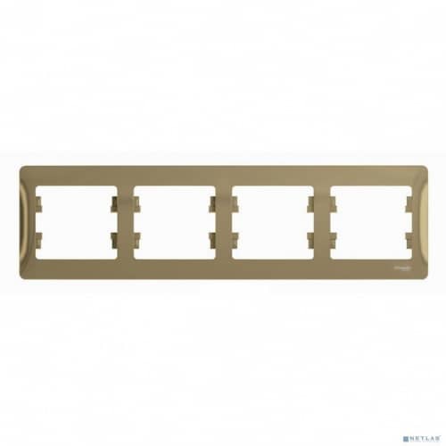 Купить Рамка Schneider Electric Glossa GSL000404 титан четырехместная по низкой цене