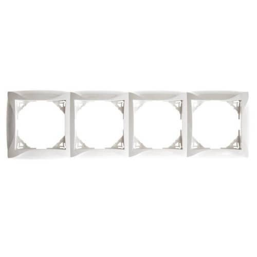 Купить Рамка Schneider Electric Дуэт WDE000104 белая четырехместная по низкой цене