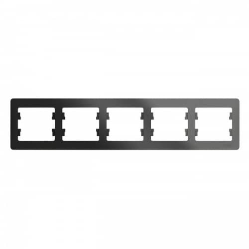 Купить Рамка Schneider Electric Glossa GSL000705 антрацит пятиместная по низкой цене