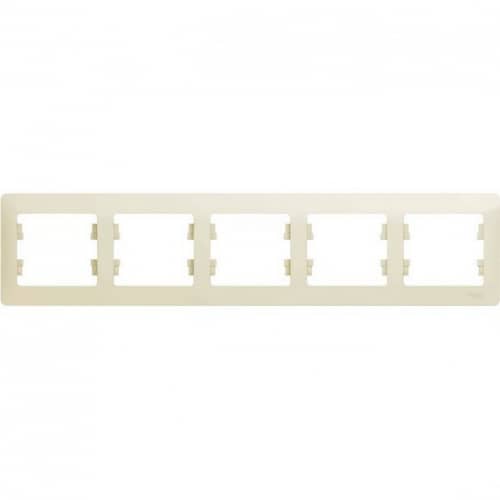 Купить Рамка Schneider Electric Glossa GSL000205 бежевая пятиместная по низкой цене