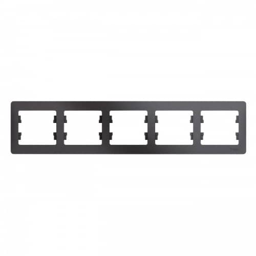 Купить Рамка Schneider Electric Glossa GSL001305 графит пятиместная по низкой цене