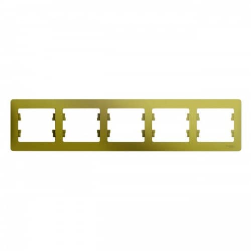 Купить Рамка Schneider Electric Glossa GSL001005 фисташковая пятиместная по низкой цене