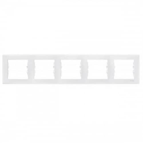 Купить Рамка Schneider Electric Sedna SDN5800921 белая пятиместная по низкой цене