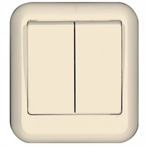 Купить Выключатель Schneider Electric Прима A56-029M-S двухклавишный слоновая кость по низкой цене